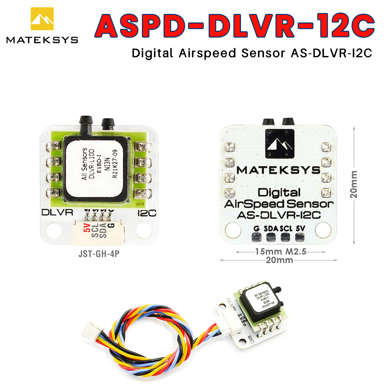 Drone Racing Flight Controller - MATEK Mateksys ASPD-DLVR 12C Cyfrowy Czujnik